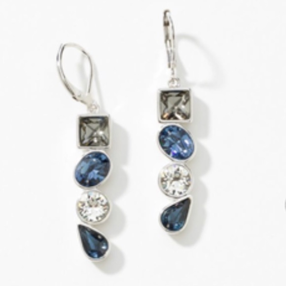 Touchstone Crystal Shades of Blue earrings